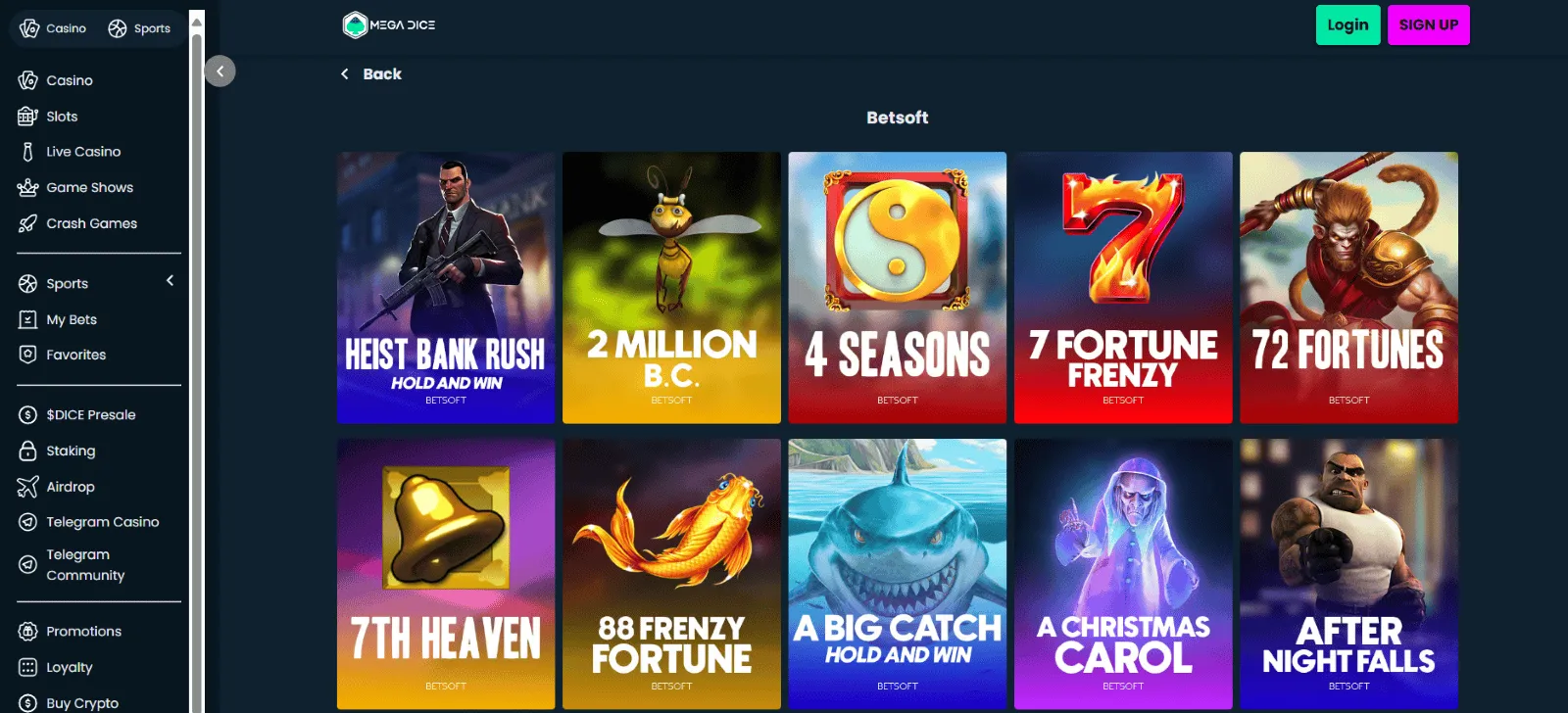 Mega Dice online casino Mega Dice casino