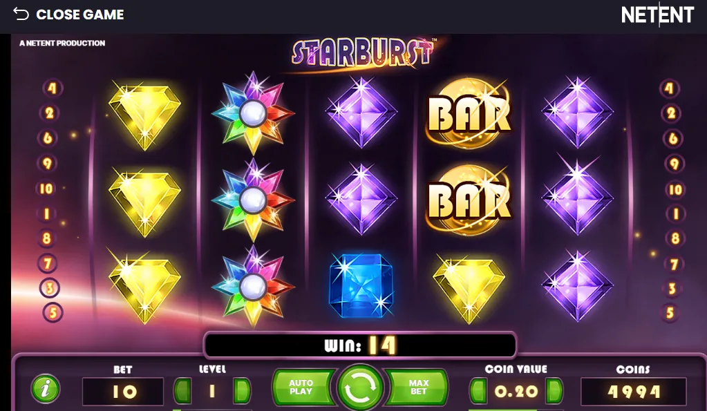 Starburst slot machine by NetEnt Starburst slot NetEnt